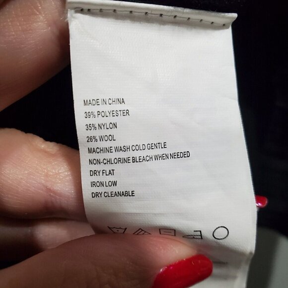 PrAna Women's Coal Kelland Turtleneck Wool-Blend Sweater Dress Black Stripe Sz M - Picture 9 of 16